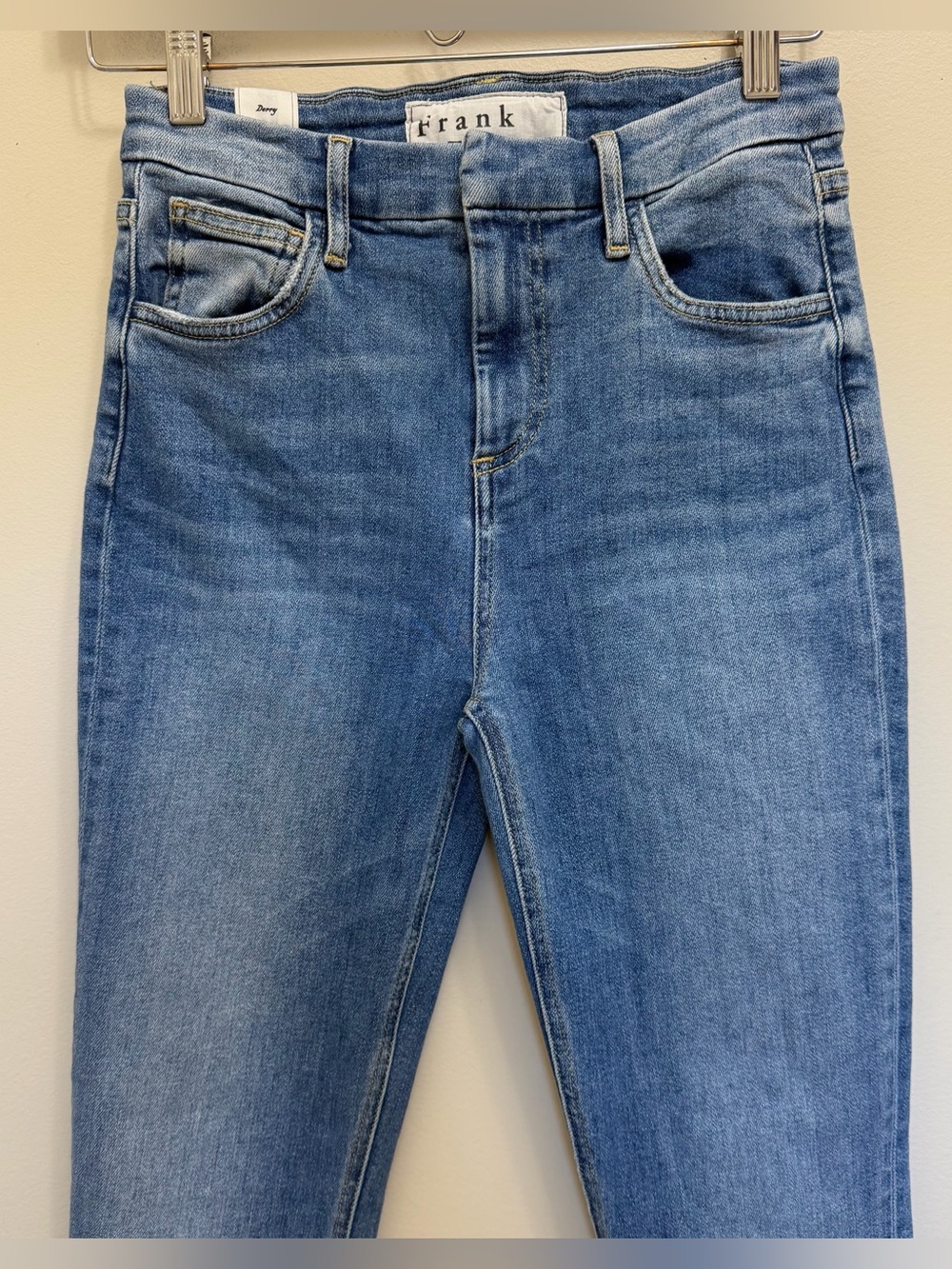 Frank & Eileen Derry Signature Jean Straight Frayed Hem Denim Jean Size 25 - Picture 4 of 13